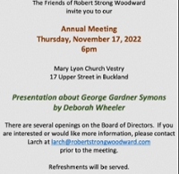 Friends of Robert Strong Woodward Annual Meeting