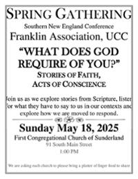 Spring Gathering - Franklin Assoc. of SNEUCC
