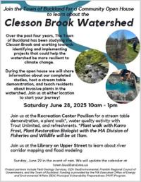 Clesson Brook Watershed Open House