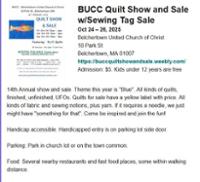 Quilt Show and Sale with Sewing Tag Sale