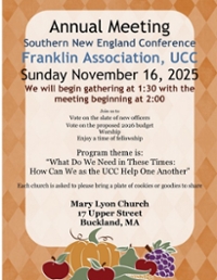  Franklin Assoc. of SNEUCC Annual Meeting