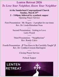 Lenten Retreat 2026 To Love Your Neighbor, Know Your Neighbo