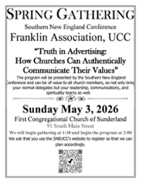 Spring Gathering Franklin Assoc. or UCC