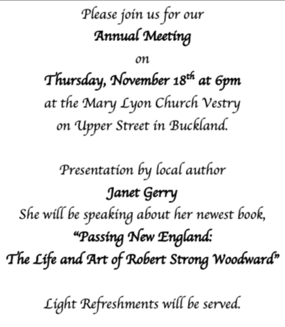 Annual Meeting: Friends of Robert Strong Woodwood