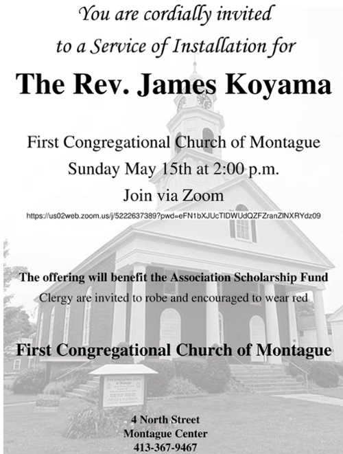  Installation of Rev. James Koyama